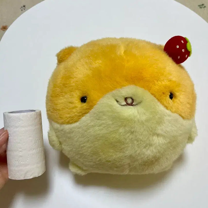 [BUNJANG] Classic Strawberry Hemmaro Large Plush Doll / 고전 딸기 햄마로 인형 대형