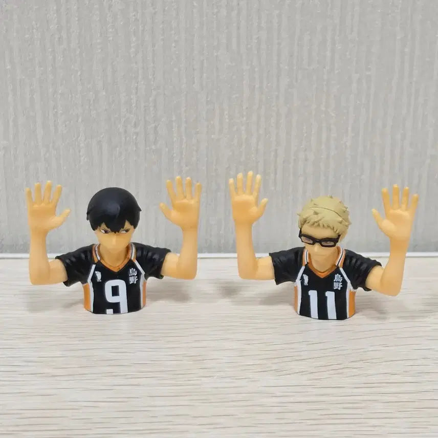 [BUNJANG] Haikyu!! Block Memo Stand Gacha Figure Set (Kageyama Tobio &amp; Tsukishima Kei) - 2 Types Bundle / [희귀, 단종] 하이큐!! 블록 메모 스탠드 가챠 피규어 2종 일괄