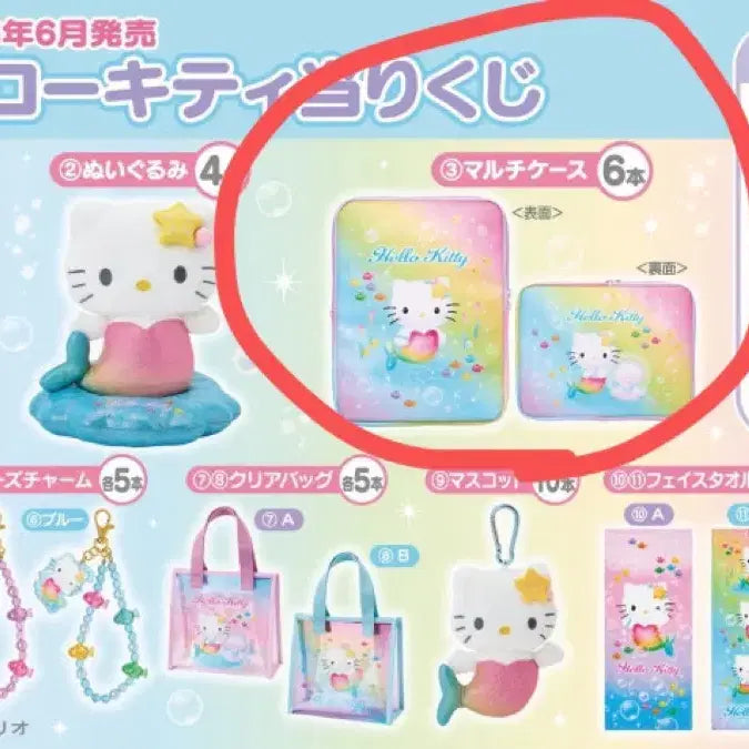 [BUNJANG] Sanrio Hello Kitty Mermaid Atari Kuji 3rd Prize Laptop Pouch / 산리오 헬로키티 인어 아타리쿠지 3등 노트북파우치