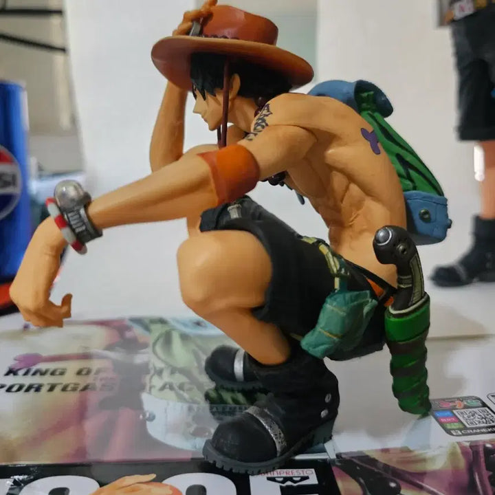 [BUNJANG] One Piece King of Artist Ace Figure Bundle Set (Gold Cat &amp; Navy Version) / 풀박)원피스 킹오브아티스트 에이스 반프레스토 피규어 금고양이
