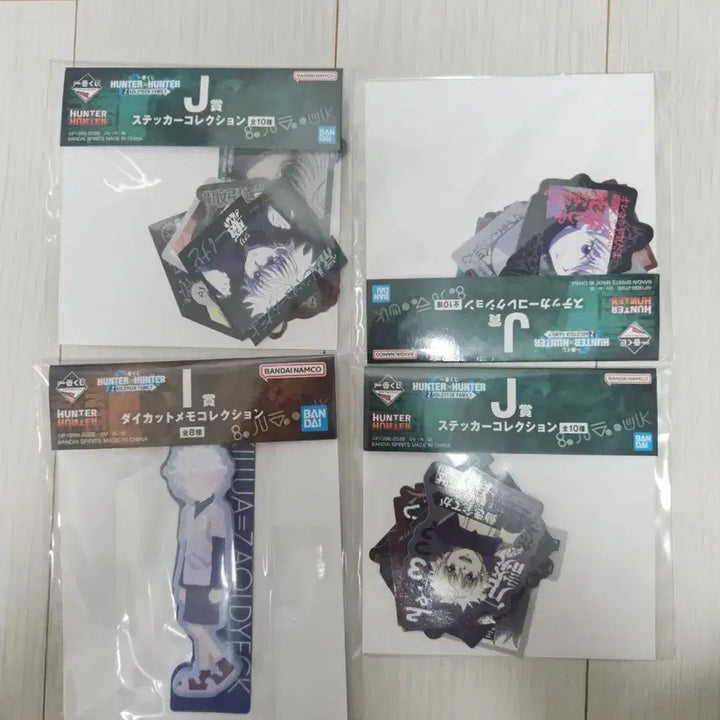 [BUNJANG] Hunter x Hunter Ichiban Kuji J Prize Sticker Collection &amp; Die-Cut Memo Collection / [헌터x헌터] 제일복권 J상 스티커 컬렉션 &amp; 다이컷 메모 컬렉션