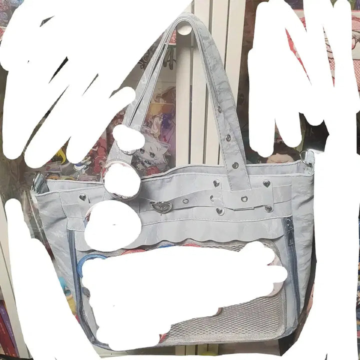 [BUNJANG] Ita Bag with Shoulder Strap and Deco Board / 하늘색  회색 ..? 이타백 판매 오타쿠 가방