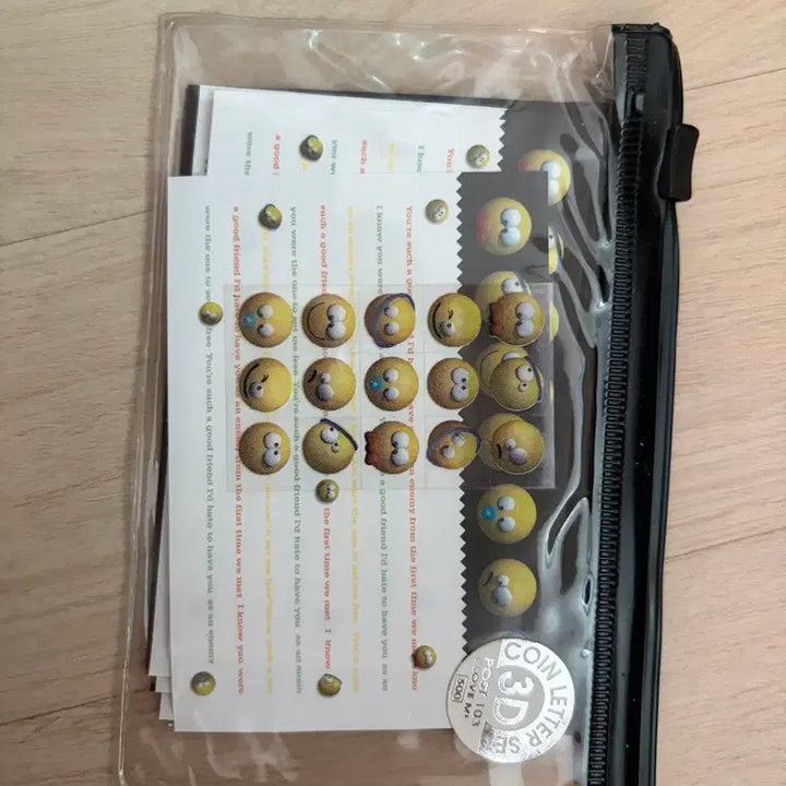 [BUNJANG] Post103 Letter Set with Smile Stickers / 고전문구 post103 레터세트 스마일 스티커포함