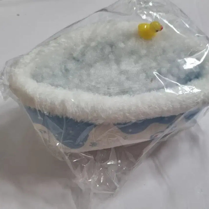 [BUNJANG] 10cm Blue Duck Bath Set Doll / 10cm솜인형 블루 오리 욕조 세트 판매합니다