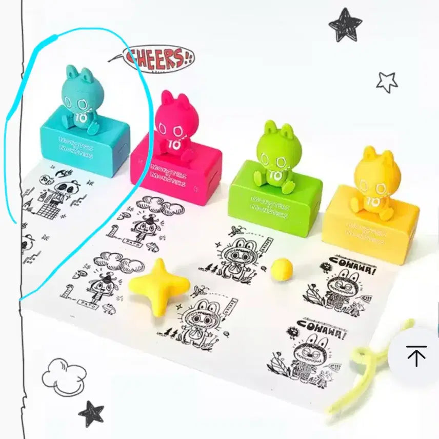 [BUNJANG] Pop Mart 10th Anniversary Magnet Stamp TYCOCO / 팝마트 정품 10주년 마그넷 스탬프 TYCOCO