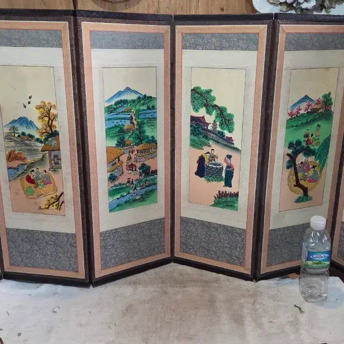 [BUNJANG] 6-Panel Embroidered Folding Screen / 애기 자수병풍  / 6폭 자수 머리병풍