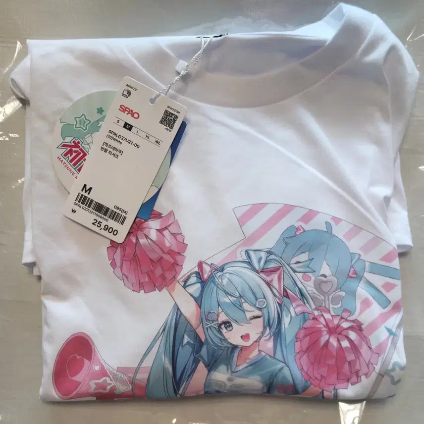 [BUNJANG] SPAO Hatsune Miku T-shirt White M / 스파오 하츠네미쿠 미쿠 티셔츠 화이트 M사이즈 팝니다