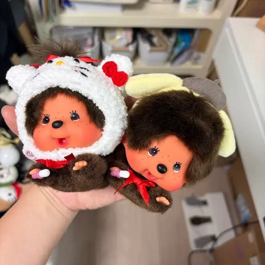 [BUNJANG] Monchhichi Costume Set Bundle for 2 Dolls / 날아라몬치치 코스튬셋트 2마리 일괄