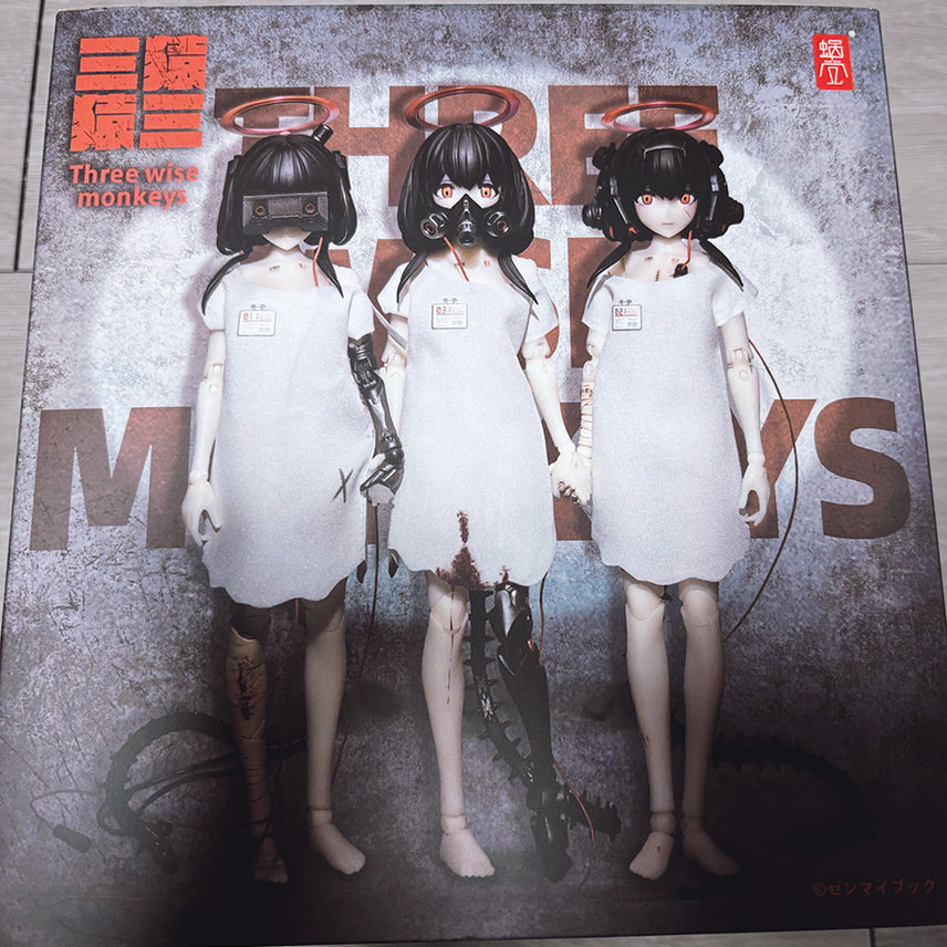 [BUNJANG] Snail Shell Three Wise Monkeys Figurines Set / 스네일쉘 삼원숭이 피규어