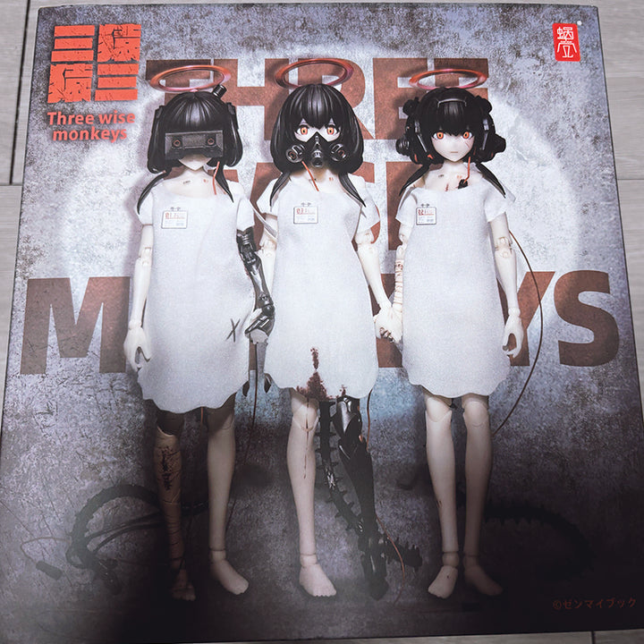 [BUNJANG] Snail Shell Three Wise Monkeys Figurines Set / 스네일쉘 삼원숭이 피규어