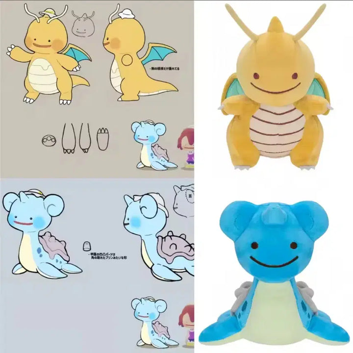 [BUNJANG] Pokemon Dragonite Lapras Plush Dolls / 포켓몬 포코피아 망나뇽 라프라스 인형