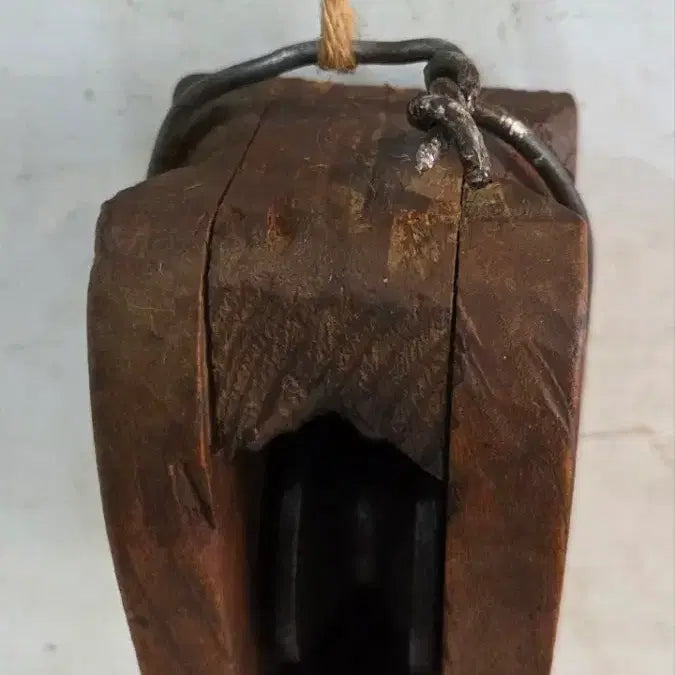 [BUNJANG] Wooden Pulley Decorative Item / 땟물좋은 나무 도르래