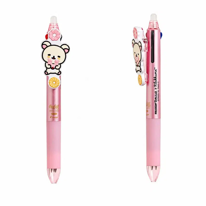 [BUNJANG] Mister Donut x San-X Pilot FriXion 3-Color Ballpoint Pen 0.5mm (Korilakkuma) / 일본가)미스터도넛산엑스 파이롯트 프릭션 지워지는3색볼펜0.5mm코리락쿠마