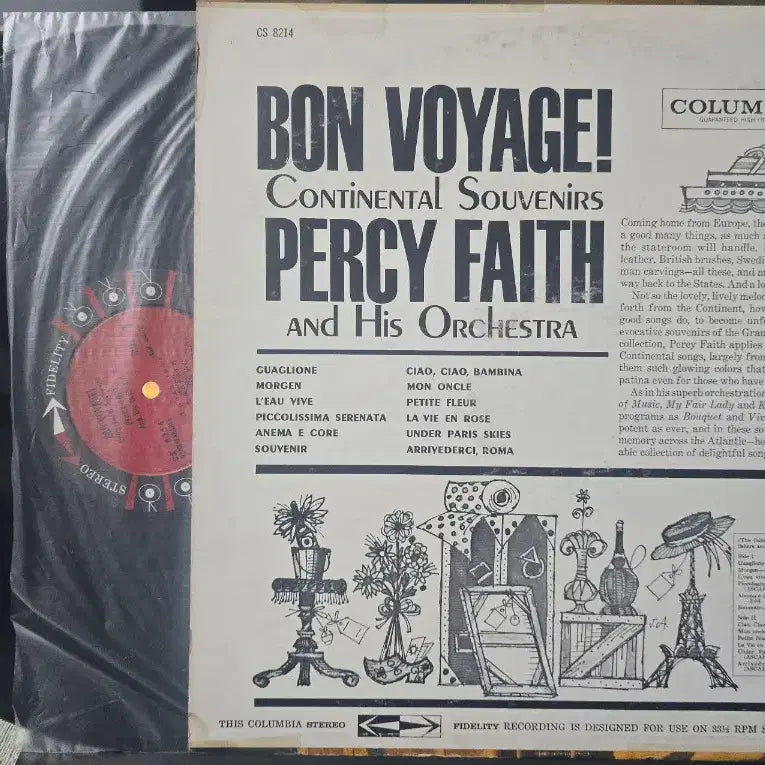 [BUNJANG] Percy Faith &amp; His Orchestra Bon Voyage! Continental Souvenirs LP / Percy Faith_Bon Voyage!_LP USA