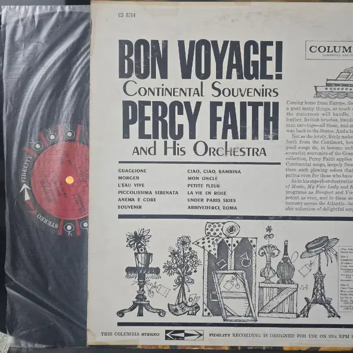[BUNJANG] Percy Faith &amp; His Orchestra Bon Voyage! Continental Souvenirs LP / Percy Faith_Bon Voyage!_LP USA