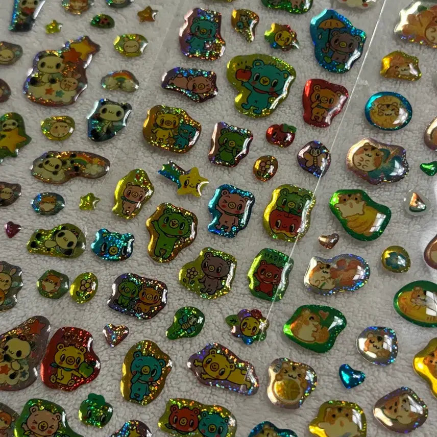 [BUNJANG] Japanese Retro Holographic Stickers / 일본 고전 홀로그램 스티커