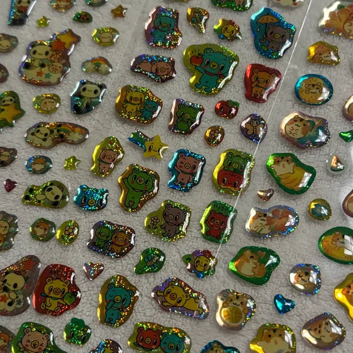 [BUNJANG] Japanese Retro Holographic Stickers / 일본 고전 홀로그램 스티커