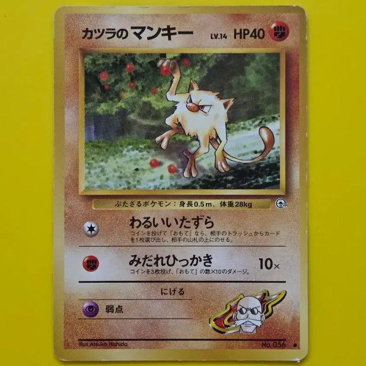 [BUNJANG] Pokemon Card 1996, Manky, Early Japanese Edition, Collectible / 포켓몬카드 1996 강연의 망키 초기카드 일본판 일판 소장용 앨범용