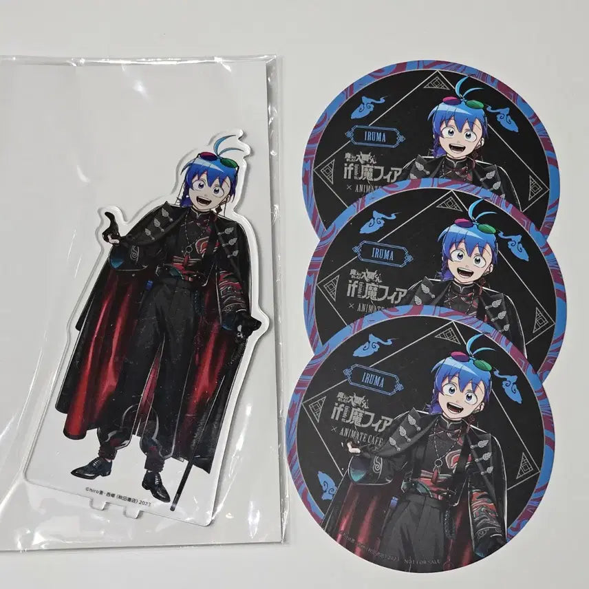 [BUNJANG] Mairimashita! Iruma-kun Animate Collaboration Cafe Acrylic Stand &amp; Coaster Special Set / 악입문 마피아 애니메이트 콜라보카페 이루마 아크릴스탠드 코스터 특전