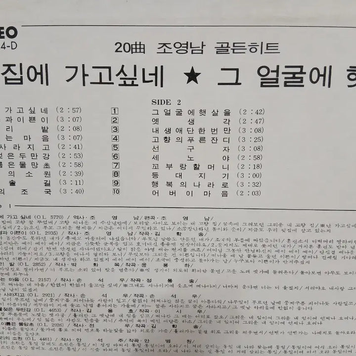 [BUNJANG] Cho Yong Nam LP Album / 조영남 lp
