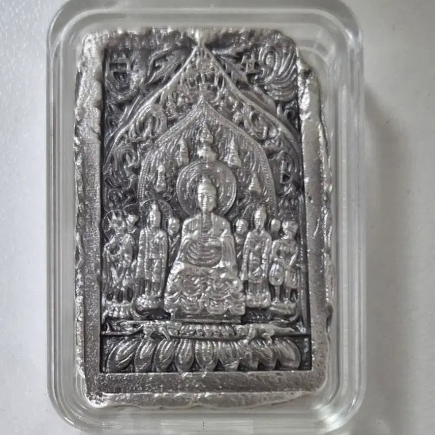 [BUNJANG] Korea Minting Corporation National Treasure No. 106 Gyeyu Year Buddhist Stele of Amitabha Silver Bar / [국보 제106호] 계유명전씨아미타불비상 2oz 실버바 (16.5돈)