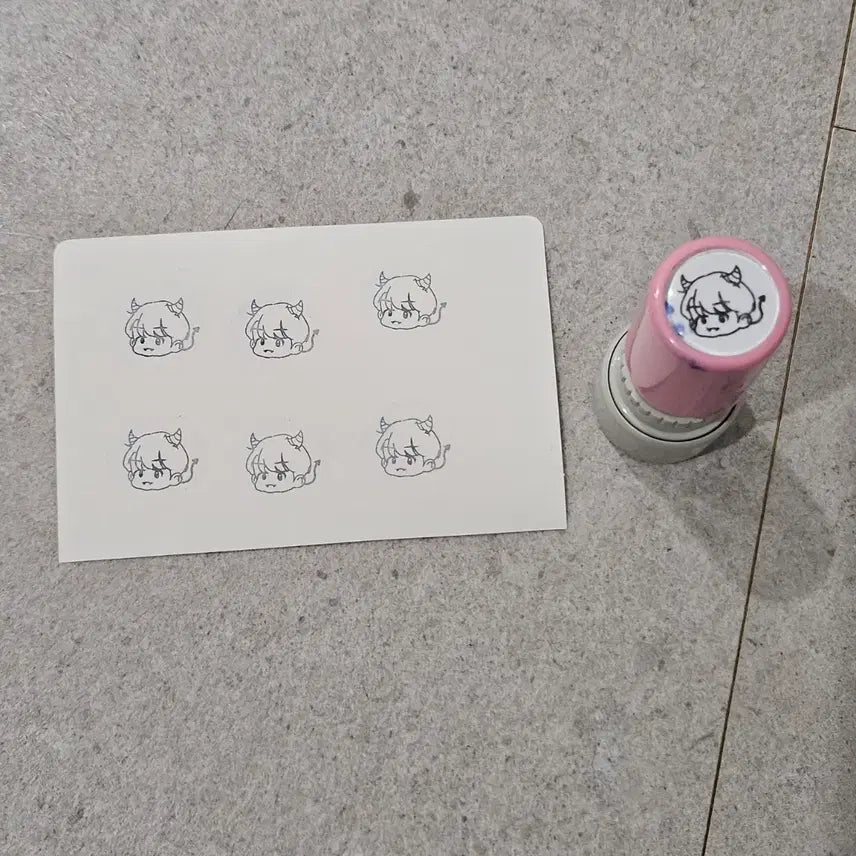 [BUNJANG] EXO Baekhyun Devil Illustration Fan Art Stamp / exo 엑소 백현 비공굿 팬아트 악마 도장 스탬프 스템프