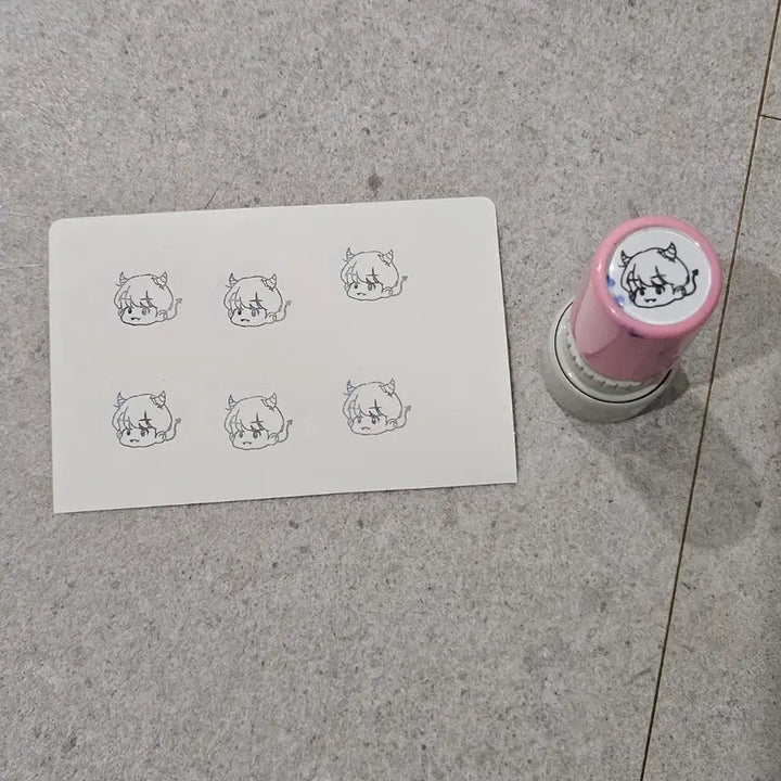 [BUNJANG] EXO Baekhyun Devil Illustration Fan Art Stamp / exo 엑소 백현 비공굿 팬아트 악마 도장 스탬프 스템프