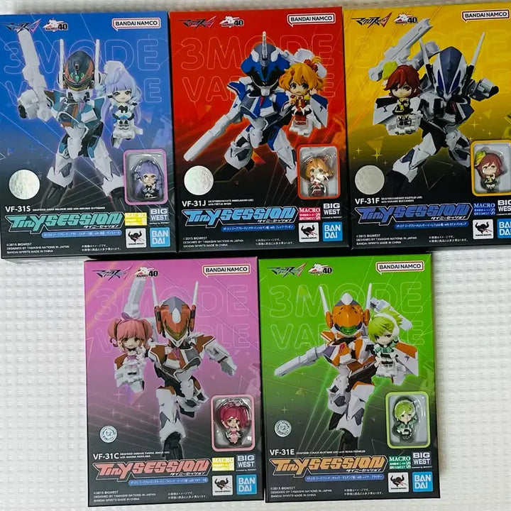 [BUNJANG] Bandai Macross VF-31 Siegfried Walküre 5-Figure Bundle Set / 반다이 마크로스 VF-31 지크프리트 왈큐레 5종일괄세트