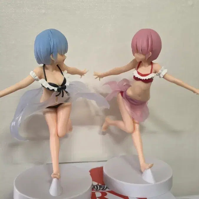 [BUNJANG] Re:Zero Ram &amp; Rem Celestial Vivi Swimsuit Figure Set / 리제로 렘 람 Celestial Vivi 수영복 피규어