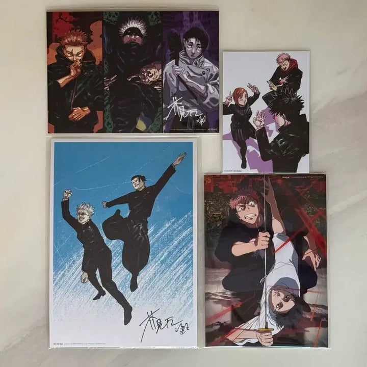 [BUNJANG] Jujutsu Kaisen Shibuya Incident x Cursed Spirits Arc A3 Poster Set (3 Types) / 주술회전 회옥옥절 &amp; 시부야사변 X 사멸회유 포스터 및 일러스트 보드