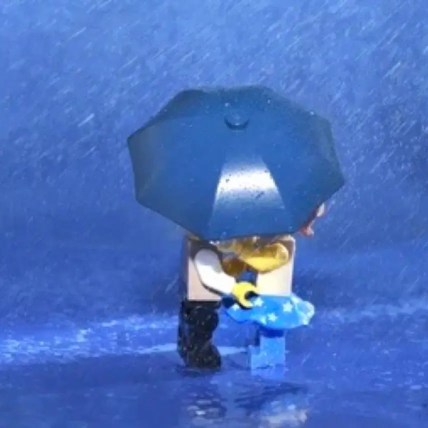[BUNJANG] LEGO Dark Blue Umbrella/Parasol Accessory (Set of 3) / 레고 우산 파라솔 소품 3개