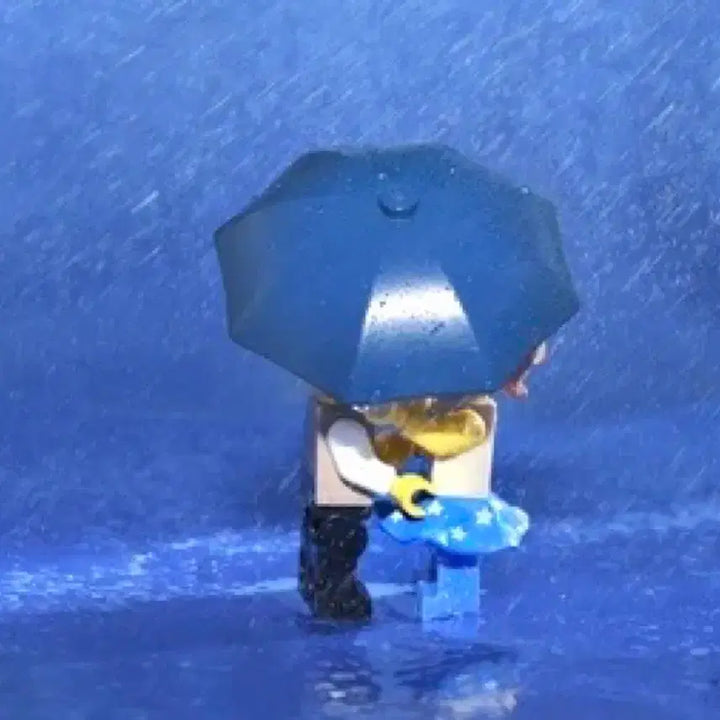 [BUNJANG] LEGO Dark Blue Umbrella/Parasol Accessory (Set of 3) / 레고 우산 파라솔 소품 3개