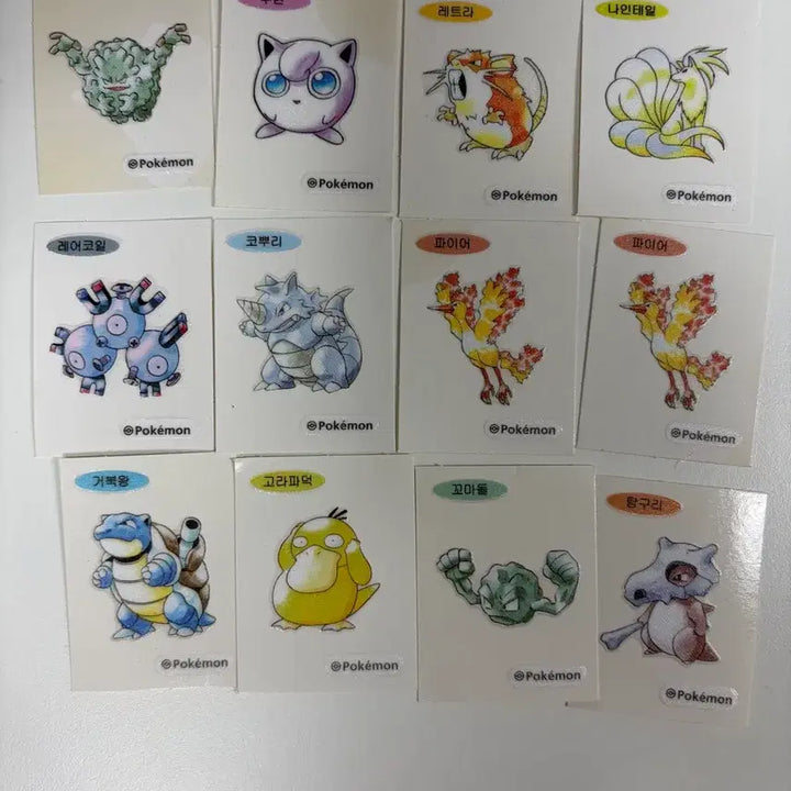 [BUNJANG] Pokemon Sticker Bundle Set (12 Stickers) / 포켓몬 띠부씰 12장 일괄