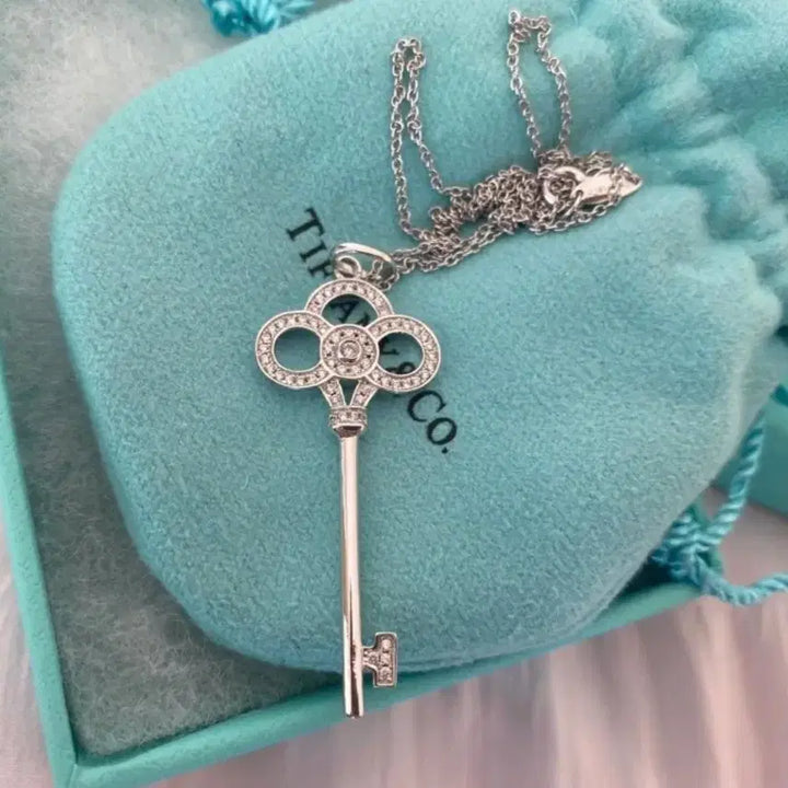 [BUNJANG] Tiffany &amp; Co. Keys Collection Crown Key Pendant Silver Necklace for Women / 티파니 앤코 Keys 컬렉션 크라운 키 펜던트 실버 여성 목걸이 정품