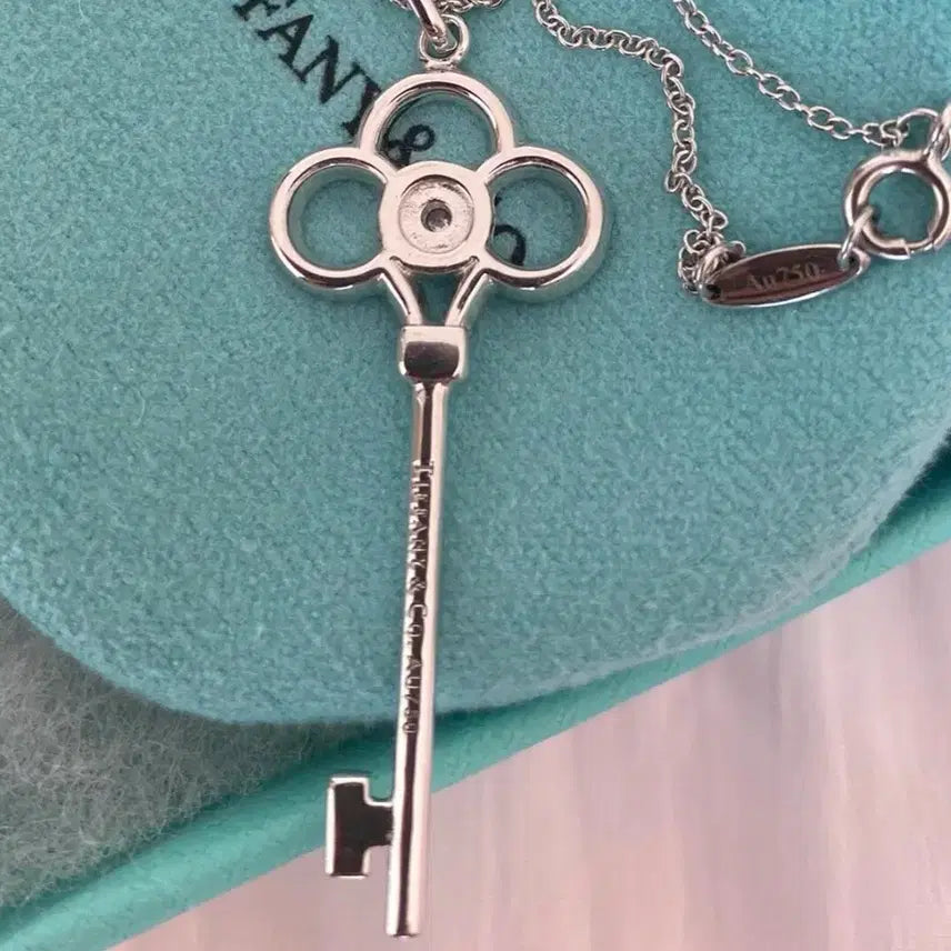 [BUNJANG] Tiffany &amp; Co. Keys Collection Crown Key Pendant Silver Necklace for Women / 티파니 앤코 Keys 컬렉션 크라운 키 펜던트 실버 여성 목걸이 정품