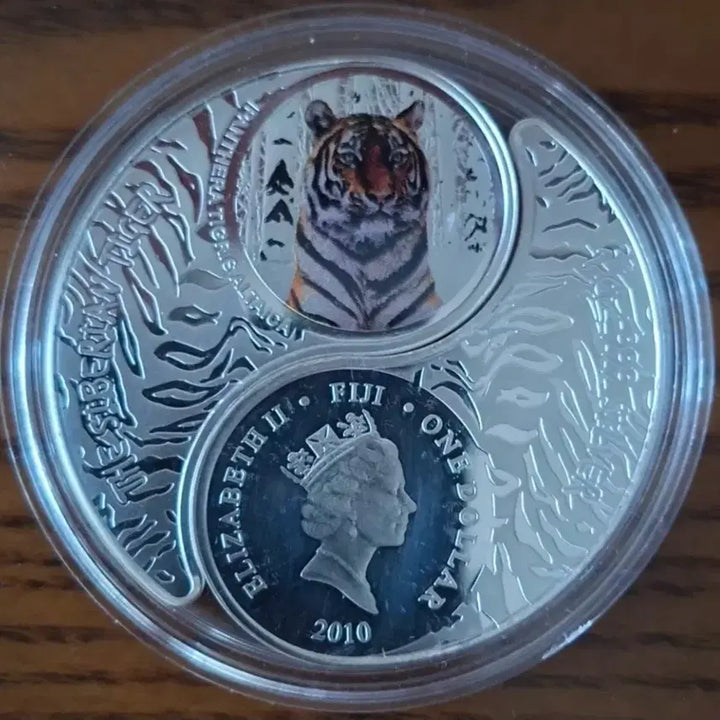 [BUNJANG] Fiji 2010 Bengal Tiger Taeguk 1 oz 99.9% Silver Coin / 2010 피지 태극문양  벵갈 호랑이 1온스 x 2 은화