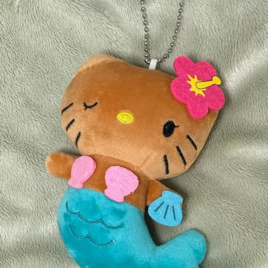 [BUNJANG] Sanrio Hello Kitty Mermaid Costume Plush Keychain / 새상품) 산리오 헬로키티 인어공주 코스튬 인형 키링