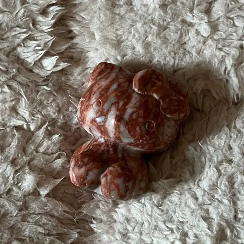 [BUNJANG] Natural Red Network Jasper Kitty Carving Stone Crystal / 천연 원석 레드 네트워크 재스퍼 키티 카빙 고양이 돌 천연석 크리스탈