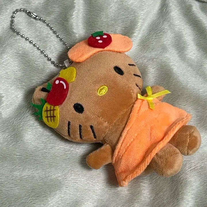 [BUNJANG] Sanrio Hello Kitty Hawaii Fruit Costume Doll Keyring / 택0, 새상품) 산리오 헬로키티 하와이 과일 고스튬 인형 키링