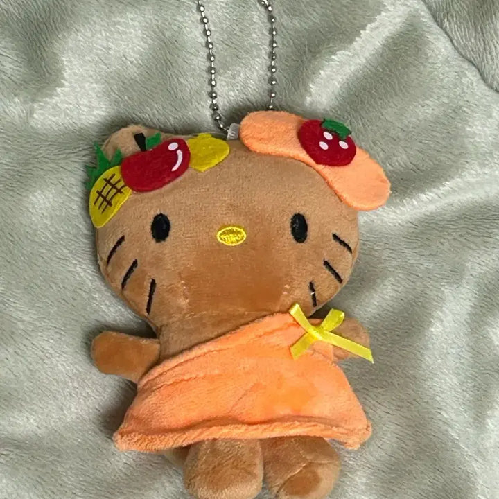 [BUNJANG] Sanrio Hello Kitty Hawaii Fruit Costume Doll Keyring / 택0, 새상품) 산리오 헬로키티 하와이 과일 고스튬 인형 키링