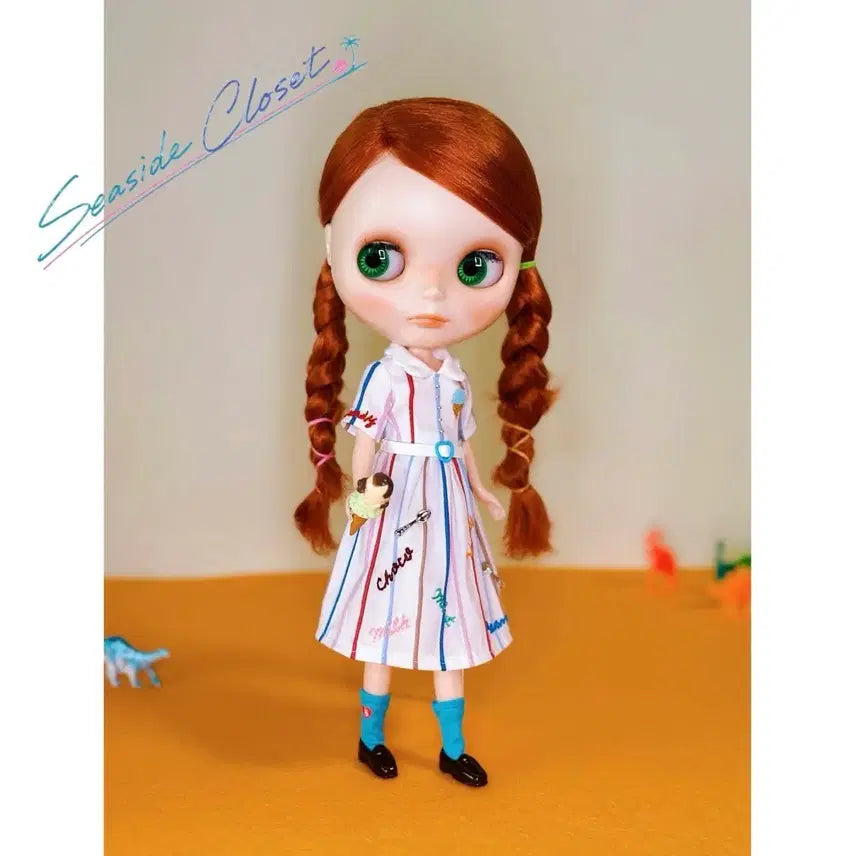 [BUNJANG] Sandy Shop Outfit Dress &amp; Socks Set for Blythe Doll / 샌디샵 브라이스 의상