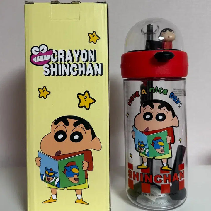[BUNJANG] Crayon Shin-chan Character Water Bottle Tumbler with Figure / 짱구 물병 텀블러