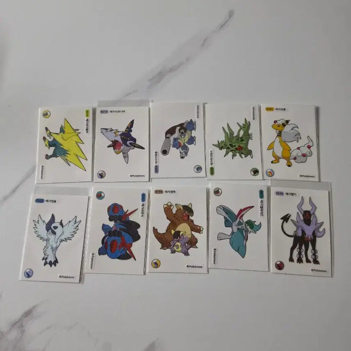 [BUNJANG] Pokemon Mega Stickers Bundle (10 pcs) / 포켓몬띠부씰 메가띠부씰 10장 일괄판매합니다