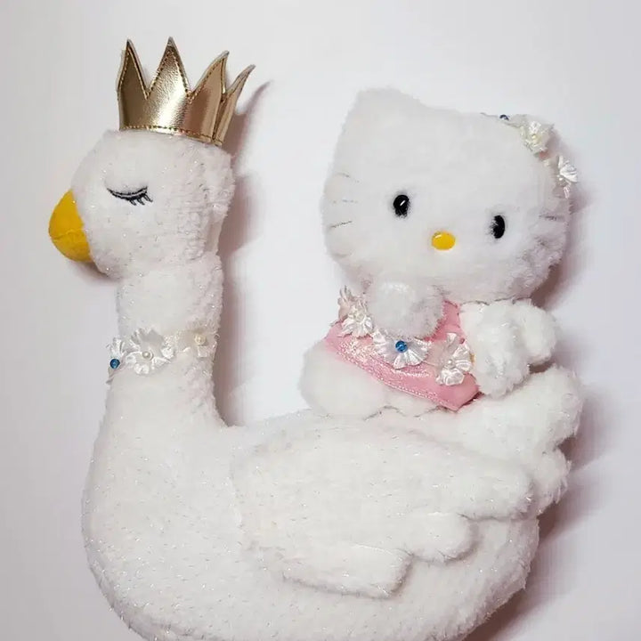 [BUNJANG] Sanrio Swan Kitty Doll Strap 1999 Vintage / 택포) 고전 빈티지 1999년 산리오 백조 스완 키티 인형 스트랩