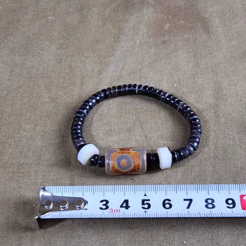 [BUNJANG] Handmade Bracelet with Cheonju and Ox Horn Beads / 천주와 우각비즈를 끼워만든 팔찌