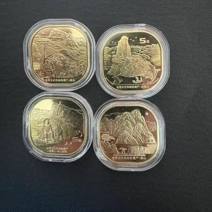 [BUNJANG] China Mount Tai Commemorative Coin 4-Coin Set / 중국 태산 기념 주화 4종세트
