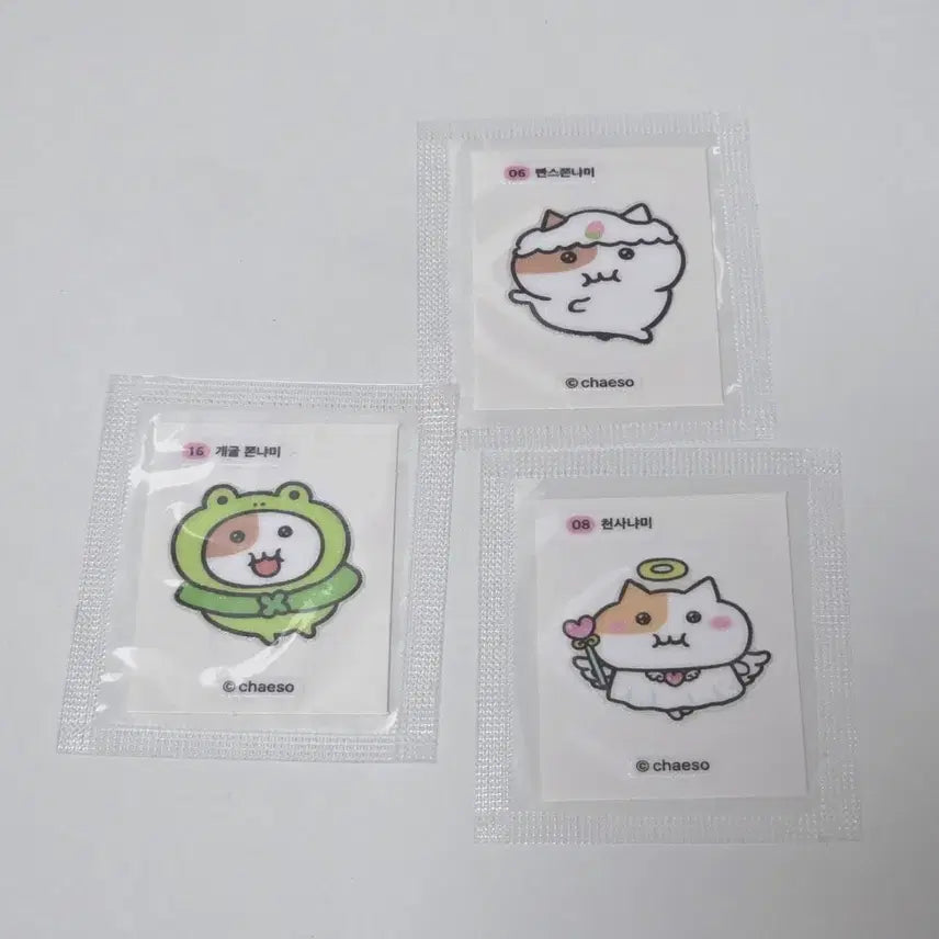 [BUNJANG] Tti-bbu-ssil Set (3 Types) / 쫀냐미 띠부씰 3종 세트 / 빤스 천사 개굴