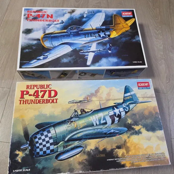 [BUNJANG] Academy 1/48 Scale P-47D &amp; P-47N Thunderbolt Plastic Model Kit Set / 아카데미 비행기 프라모델 판매합니다.