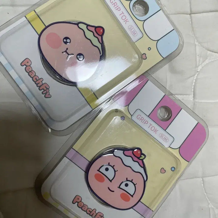 [BUNJANG] Little Apeach Doll &amp; Gripsock Set / 리틀어피치 인형 두개, 그립톡 두개 세트