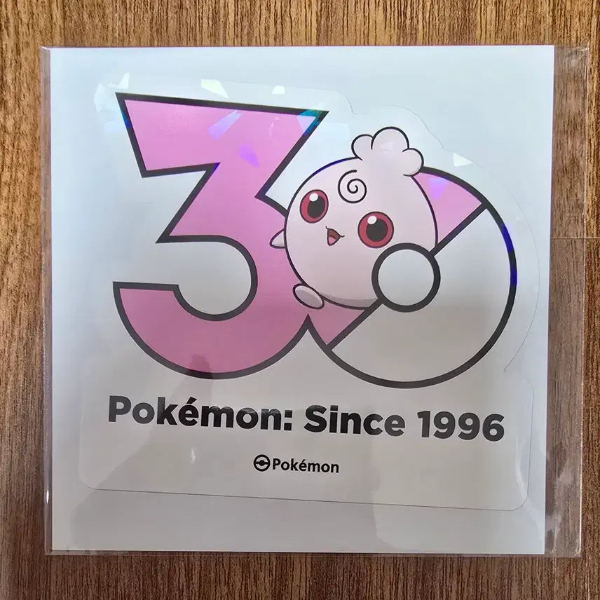 [BUNJANG] Pokemon 30th Anniversary Logo Sticker - Smoochum / 포켓몬 30주년 로고 스티커 푸푸린